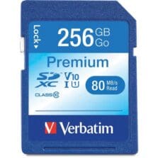 Memory Card, SDXC, 256GB, USH-1 U1 Speed, Blue