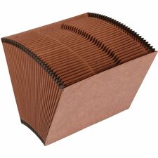 Accordion File, No Flap, 31 Pockets, 1-31, Letter, 12"x10", Brown