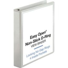View Binder, Locking D-Ring, 1-1/2" Capacity, Letter, White
