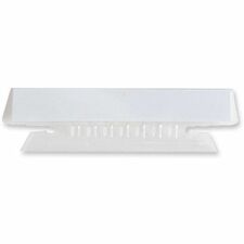 Tabs, Plastic, w/Inserts, 1/3 Cut, 3-1/2"W, 25/PK, Clear