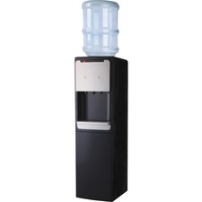 Water Cooler, Hot/Cold, 13-2/5"Wx12-1/4"Lx38"H, BK/SR