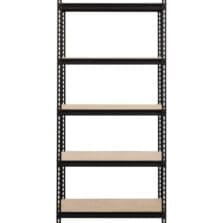 Shelving, 5-Shelf, Steel, 2300 lb Cap, 36"x18"x72", Black