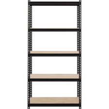 Shelving, 5-Shelf, Steel, 2300 lb Cap, 36"x18"x72", Black