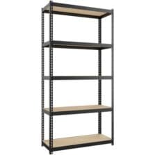 Shelving, Riveted, Steel, 30"x12"x60", Black