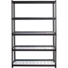 Shelving, Wire, Boltless, 2300 lb. Cap, 48"x18"x72", Black