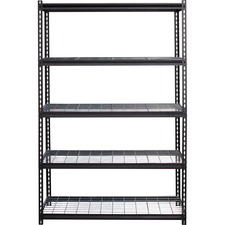 Shelving, Wire, Boltless, 2300 lb. Cap, 48"x18"x72", Black