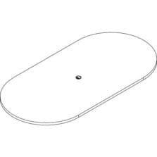 Tabletop, Racetrack, Standalone, 96"x48"x1-1/2", Espresso