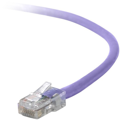20 ft Category 5e Network Cable for Network Device - First End: 1 x RJ-45 Network - Male - Second End: 1 x RJ-45 Network - Male - Patch Cable - Gold Plated Connector - 24 AWG - Purple - 1 Each