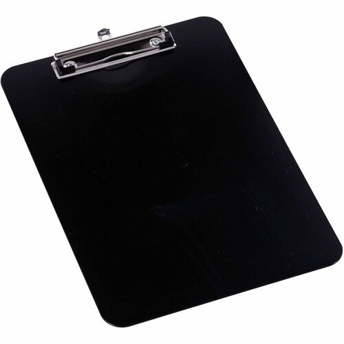 Clipboard, Shatterproof, Plastic, 9"x12-1/2"x4/5", Black