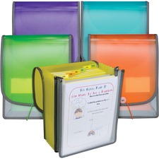 Backpack File, Vertical, 7-Pkt, 10-1/4"Wx12-3/4"Lx1"H, AST