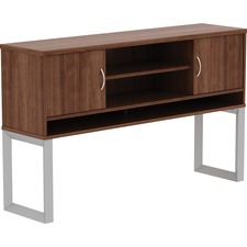 Hutch, 2-piece Frame, 59"x15"x36", Walnut