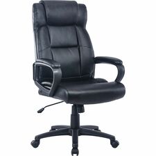Executive Chair, High-Back, 29"Wx28-1/2"Lx46"H, Black