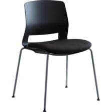 Chair, Stackable, 21-1/2"Wx33"Lx33"H, 2/CT, Black
