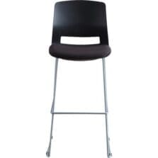Stool, Fabric Seat/Plastic Back, 20"x21"x45", 2/CT, Black