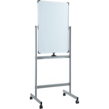 Whiteboard Easel, Double-Sided, Magnetic, 27-1/2"x70", WE
