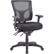 Executive Chair, Mid-Back, 26-3/4"x26"x39-3/8", Black