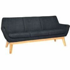 Sofa, Lumbar Support, 73-1/4"Wx19-3/4"Lx32-3/4"H, BK/NL