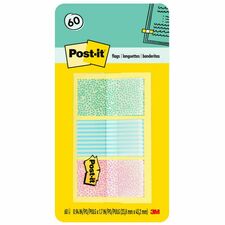 Post-it Flags, 30 Flags/PD, 0.94", 60 Flags/PK, AST Pastels