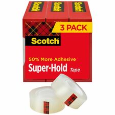 Tape, Extra Adhesive, 3/4"x1000", 3 Rolls/PK, Clear