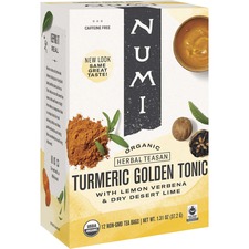 Organic Tea, Turmeric Golden Tonic, 1.31 oz., 12/BX, Multi