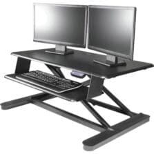 ELECTRIC SIT TO STAND RISER, ADJUSTS UP AND DOWN WITH A PUSH OF A BUTTON, LARGE