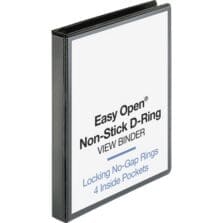 View Binder, Locking D-Ring, 1" Capacity, Letter, Black