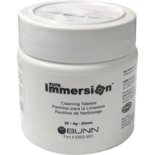 Cleaning Tablets, f/BUNN Sure Immersion, 30/Jar, Blue/White