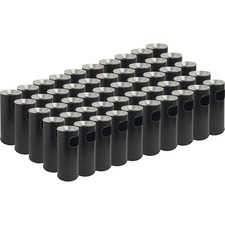 Waste Receptacle, w/Ashtray, Fire-Safe, 3 Gal, 50/PL, AM/BK