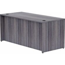 Desk Shell, Rectangular, 66"x30"x29-1/2", Weathered Charcoal