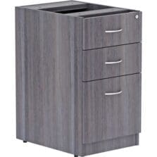 Pedestal, B/B/F, Unfin Top, 16"x22"x28-1/4", Weathered Charcoal