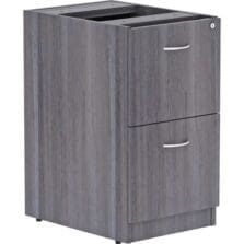 Pedestal,F, Unfin Top, 16"x22"x28-1/4", Weathered Charcoal