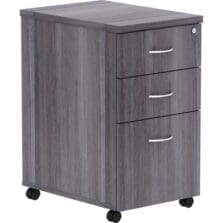 Pedestal, Mobile, B/B/F, 16"x22"x28-1/4", Weathered Charcoal