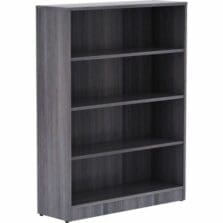 Bookcase, 4 Shelves, 36"x12"x48", Weathered Charcoal
