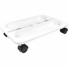 Caddy Base, w/Wheels, 16"Wx11"Dx3-1/4"H, White/Black