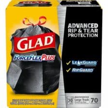Trash Bags, Tall/Kitchen, 30 Gal, 0.85mil, 70/BX, 156 BX/PL, BK