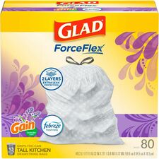 Trash Bags, Tall, Lavender, 13Gal, 0.78mil, 80/BX, 240 BX/PL, WE