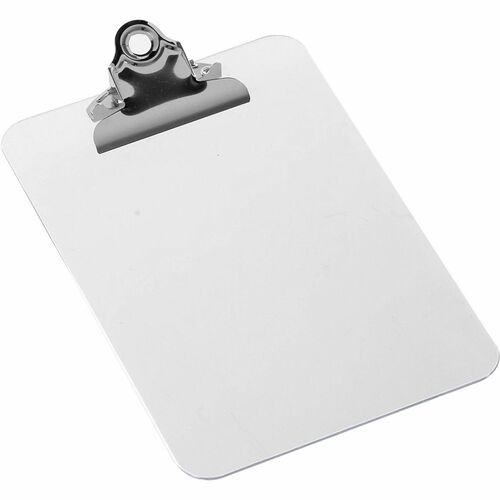 Clipboard, Plastic, w/Spring Clip, 6"x9", Clear