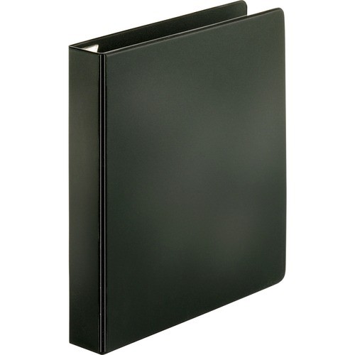 Slant-D Ring Binder, Poly, 1-1/2" Cap, 11"x8-1/2", BK