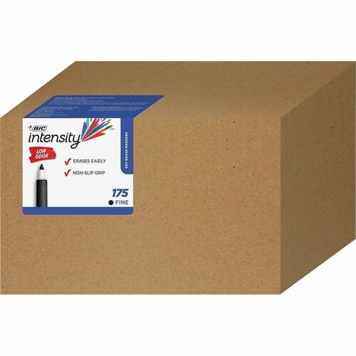 INTENSITY LOW ODOR FINE POINT DRY ERASE MARKER XTRA VALUE PACK, FINE BULLET TIP, BLACK, 175/CARTON