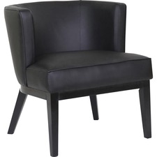 Guest Chair, Extra Large Seat, Smooth Back, 25-1/2"x29"x28", BK