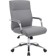 Conference Chair, CaressoftPlus, 27"Wx30"Dx40"H, Gray