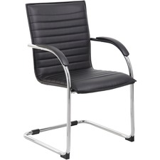 Side Chair, Chrome Frame, Vinyl, 23"x24-1/2"x37-1/2", 2/PK, BK