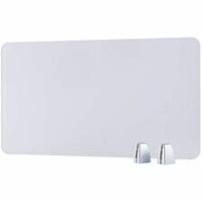 Privacy Panel, Plexiglass, 27-3/5"Wx1/5"Dx15-3/5"H, Silver