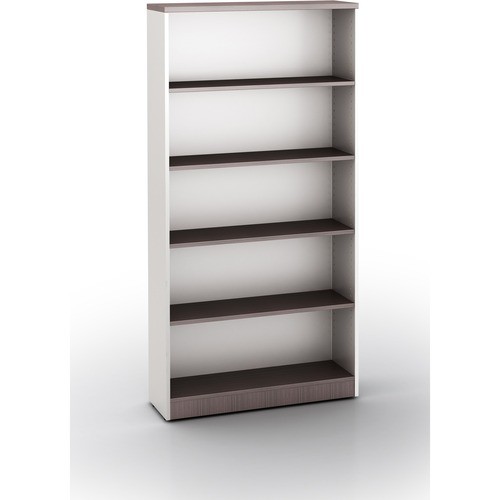 Bookcase, Simple System, 35-2/5"x11-4/5"x71", Driftwood/White