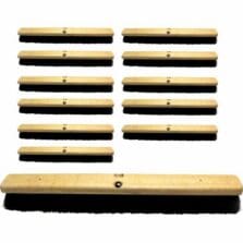 Push Broom, Tampico/Hardwood, 24", 12/CT, Black/Brown