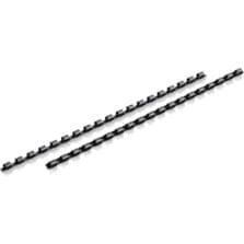 Binding Spines, 19-Hole, 25-Sheet Capacity, 1/4", 125/BX, BK