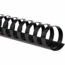 Binding Spines, 19-Hole, 200-Sheet Capacity, 1", 125/BX, BK
