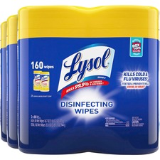 Wipes, Disinfecting, Lemon Lime, 80 Sht/Can, 6 Can/PK, WE