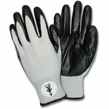 Gloves, Nitrile-Coated, Medium, 12 PR/DZ, Gray/White