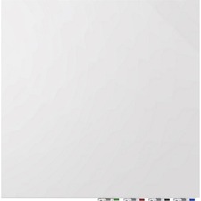 Whiteboard, Glass, Magnetic, Horizontal, 48"x48", WE